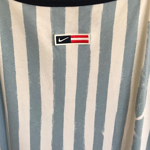NIKE Striped Knit Cami Dress Sportswear Blue White Women’s Size XL - Picture 3 of 16